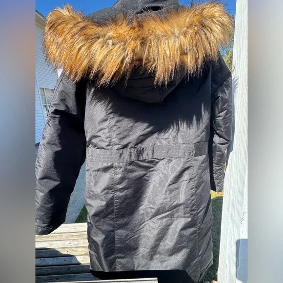 Canada Weathergear Coat Black Puffer Jacket Fur Hood Women's Small LIKE NEW - Picture 7 of 15